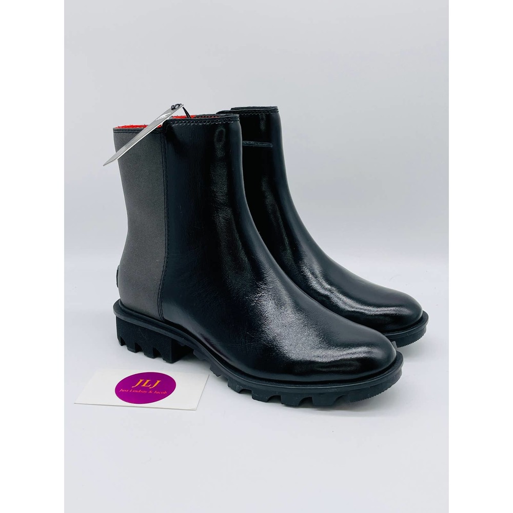 Sorel Phoenix Patent Zip Up Bootie Size 7.5